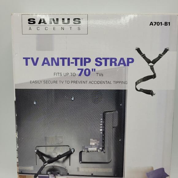 NIB Sanus TV Antitip Strap for up to 70" TV #A701-B1 - Picture 3 of 6